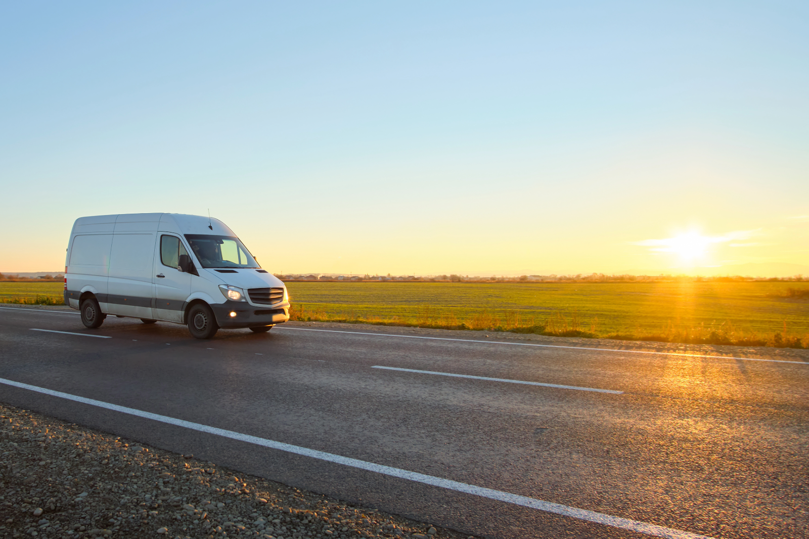 Cargo Van on country road